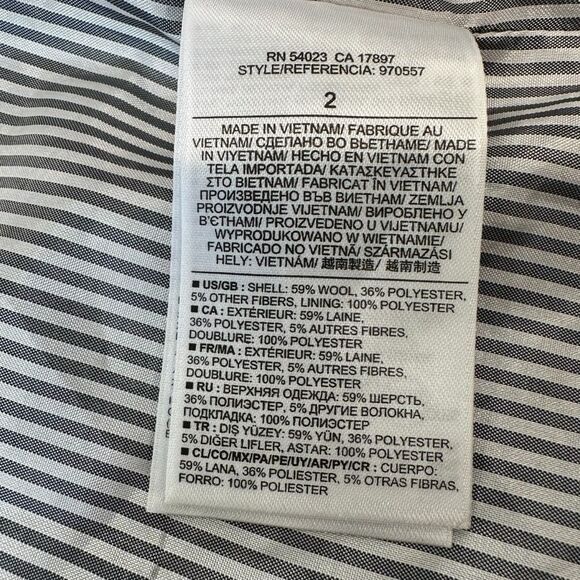 Banana Republic Black Wool Herringbone Elbow Patches Preppy Tailored H Jacket 2 - Picture 11 of 13